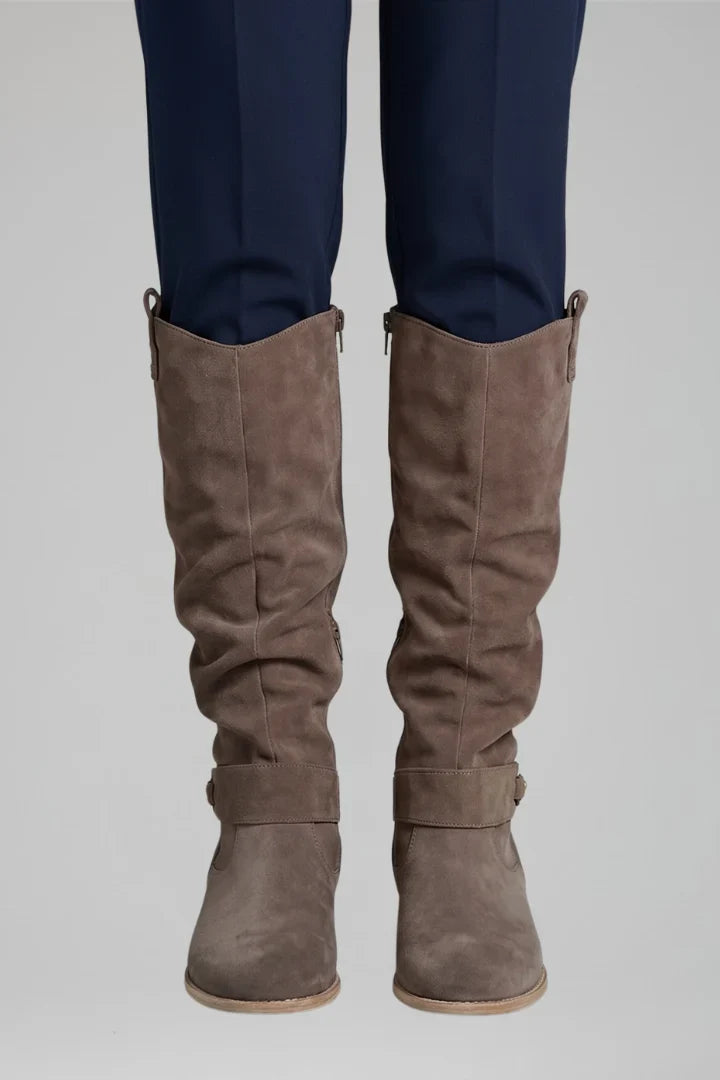 Buckelle - Hochschaftstiefel Damen mit Seitlicher Reißverschluss