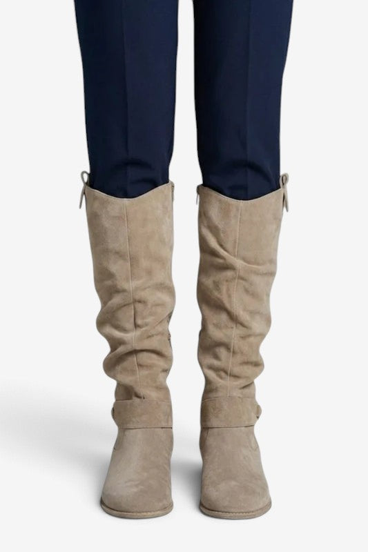 Buckelle - Hochschaftstiefel Damen mit Seitlicher Reißverschluss