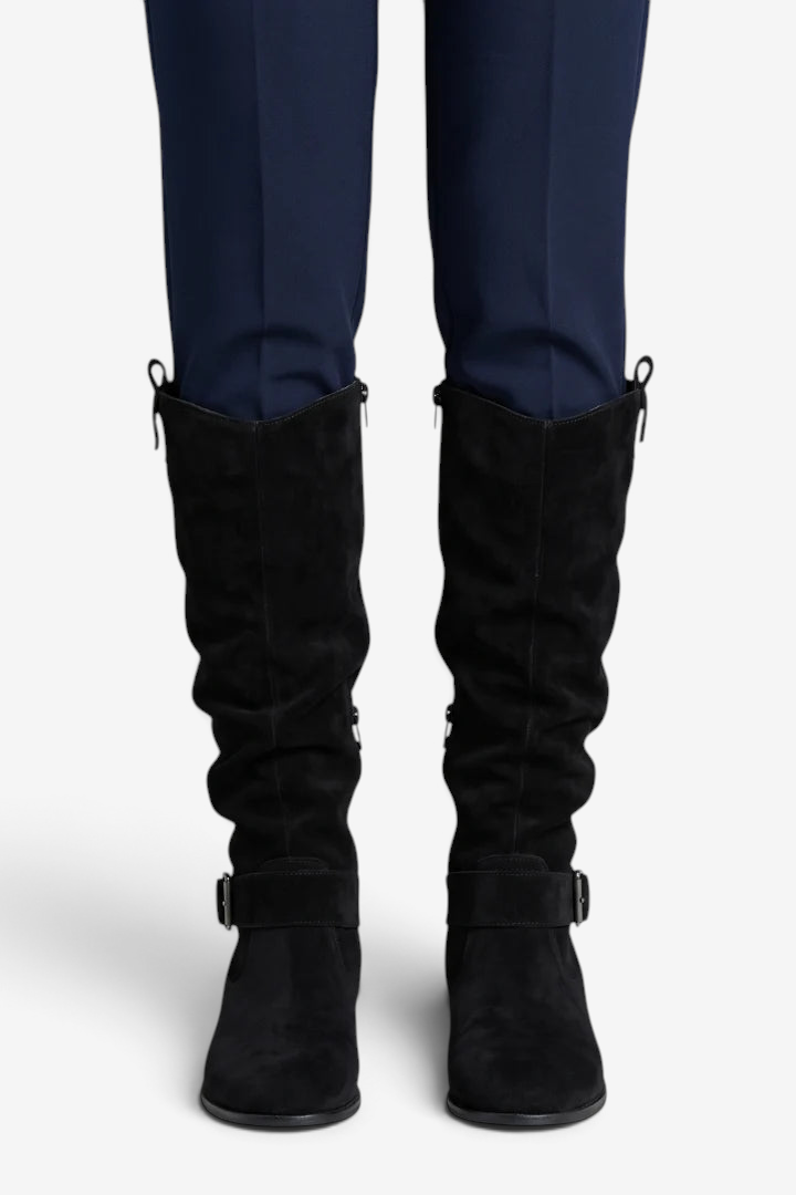 Buckelle - Hochschaftstiefel Damen mit Seitlicher Reißverschluss