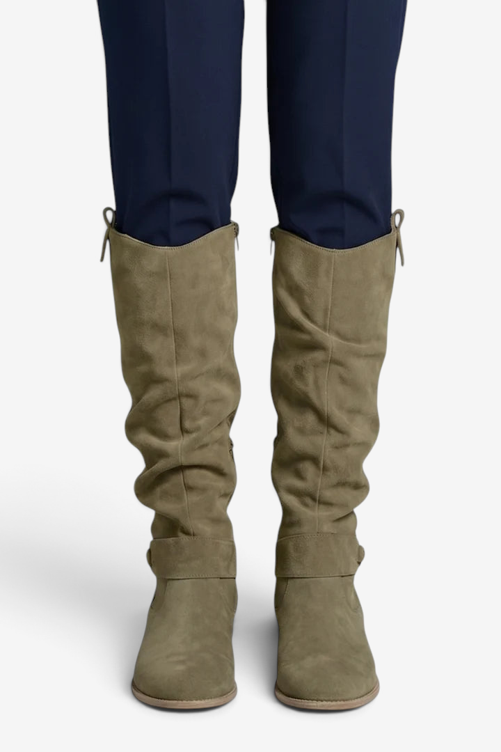 Buckelle - Hochschaftstiefel Damen mit Seitlicher Reißverschluss
