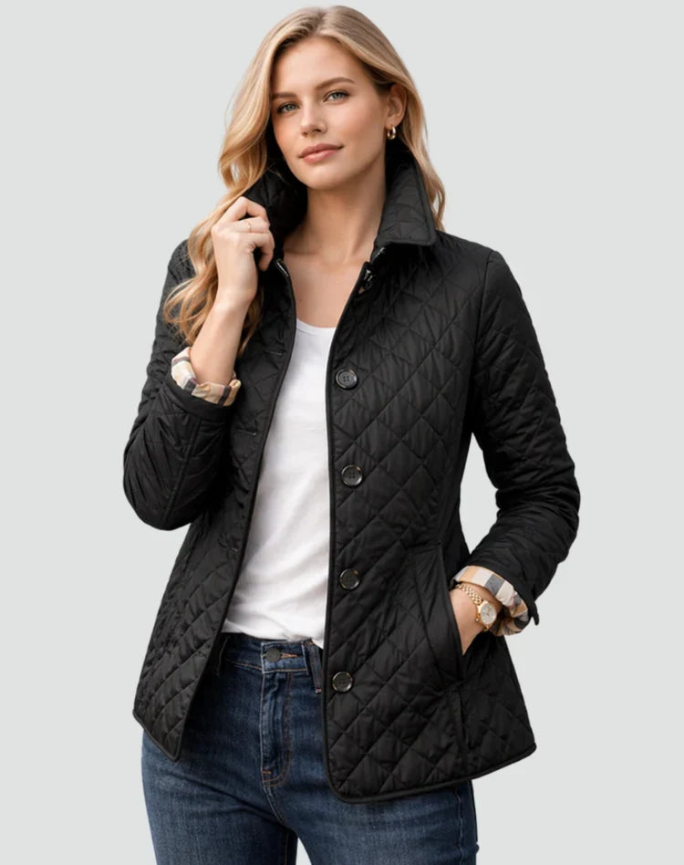 Quiltline - Steppjacke mit Kragen und Knopfverschluss