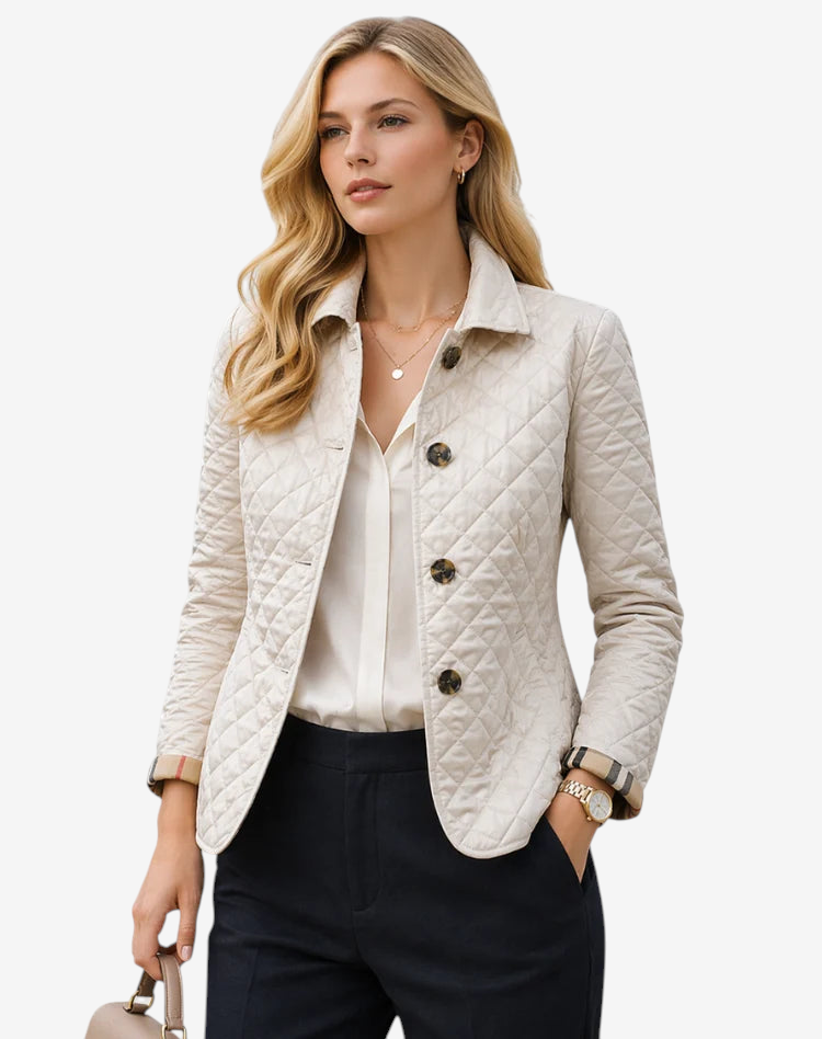 Quiltline - Steppjacke mit Kragen und Knopfverschluss