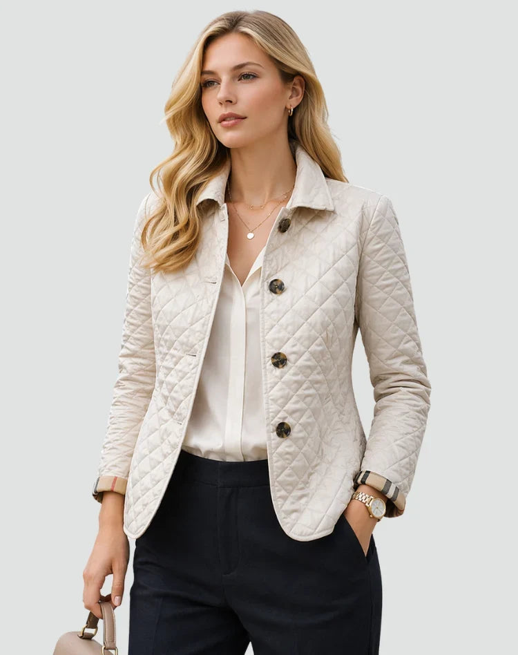 Quiltline - Steppjacke mit Kragen und Knopfverschluss