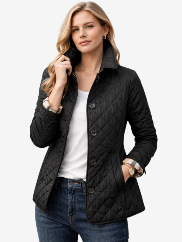 Quiltline - Steppjacke mit Kragen und Knopfverschluss