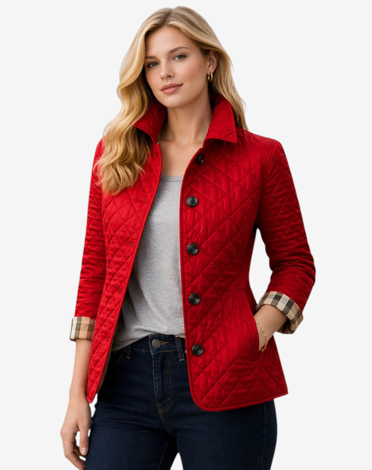 Quiltline - Steppjacke mit Kragen und Knopfverschluss