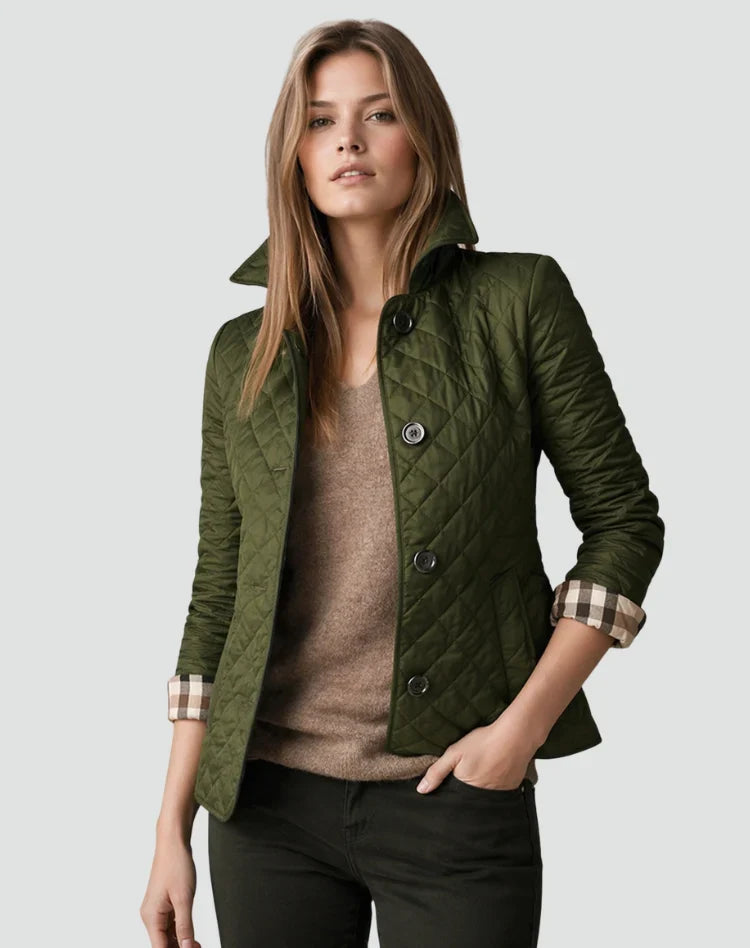 Quiltline - Steppjacke mit Kragen und Knopfverschluss