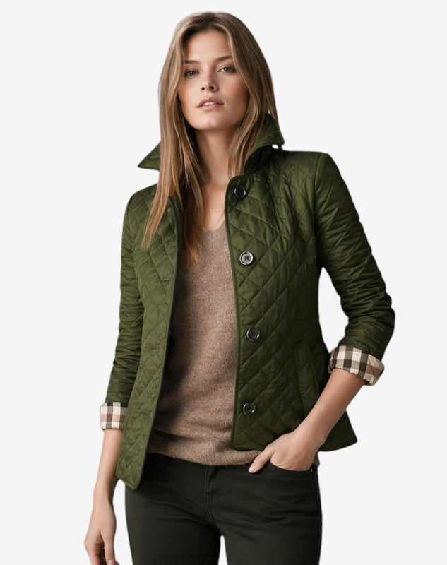 Quiltline - Steppjacke mit Kragen und Knopfverschluss