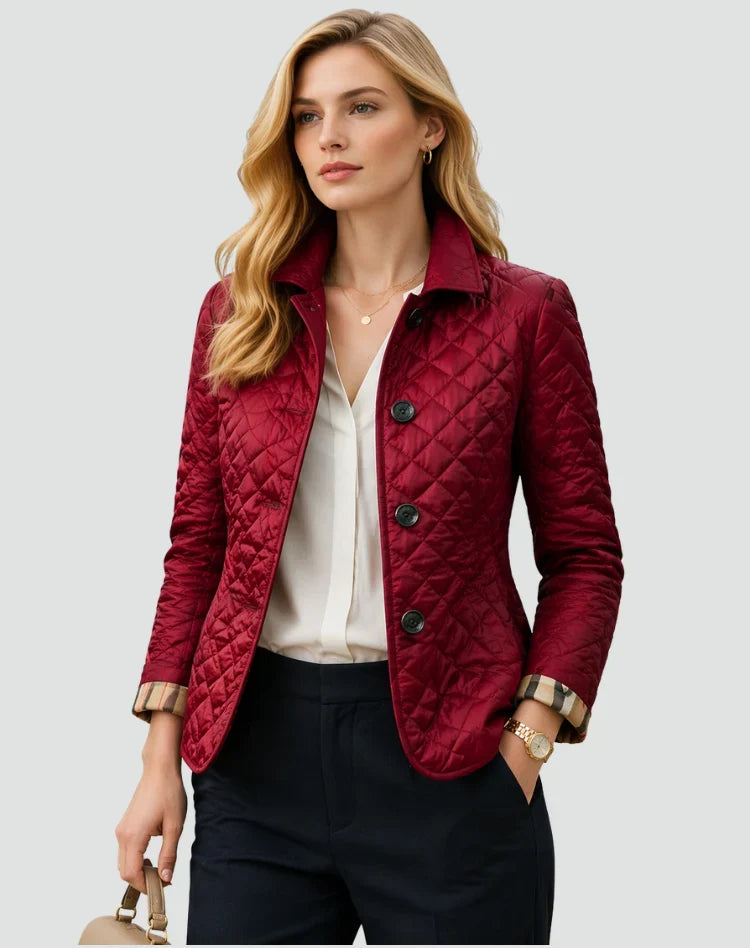 Quiltline - Steppjacke mit Kragen und Knopfverschluss