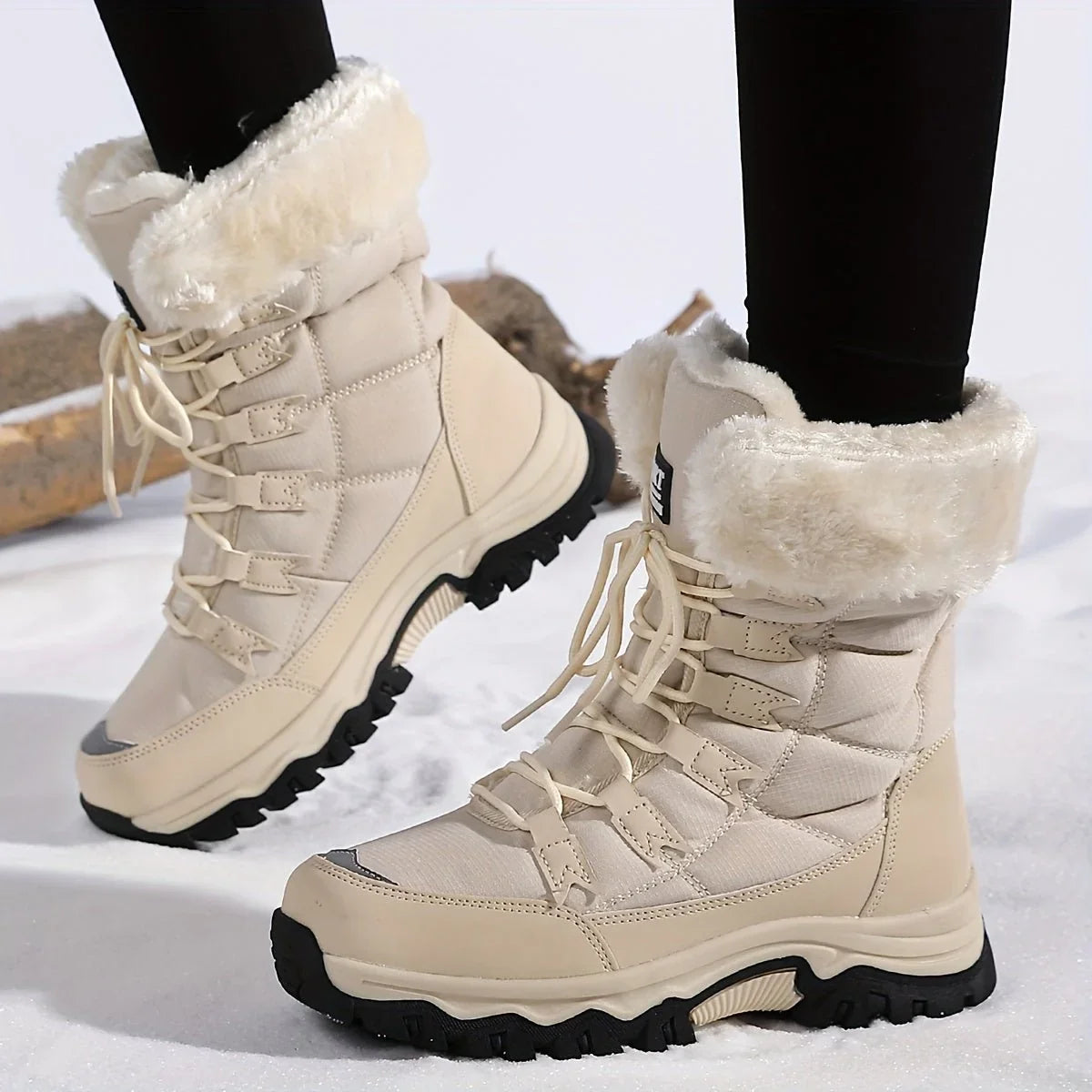 Solelyn - Damen-Winterstiefel mit Profilsohle