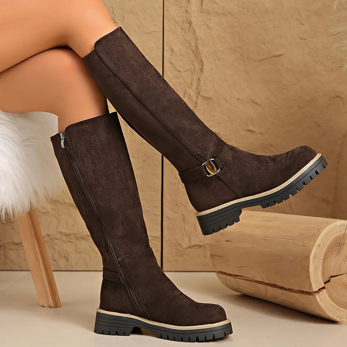 Zipwell - Damenstiefel mit Plateauabsatz und Reißverschluss