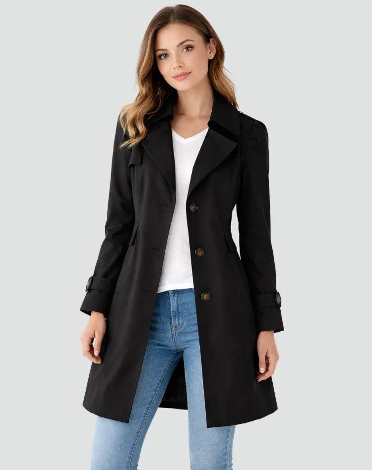Fitcoat - Taillierter Trenchcoat mit Reverskragen