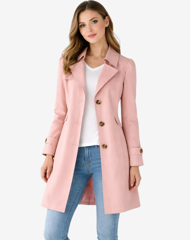 Fitcoat - Taillierter Trenchcoat mit Reverskragen