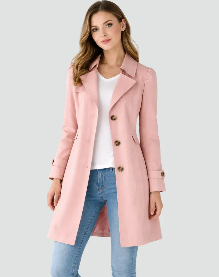 Fitcoat - Taillierter Trenchcoat mit Reverskragen