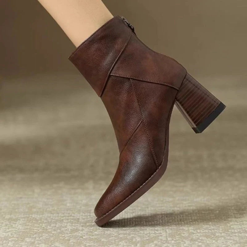 Zipnex - Stiefeletten Mit Eckige Spitze