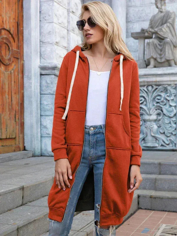 Jackora - Lange Kapuzenjacke mit weiter Passform