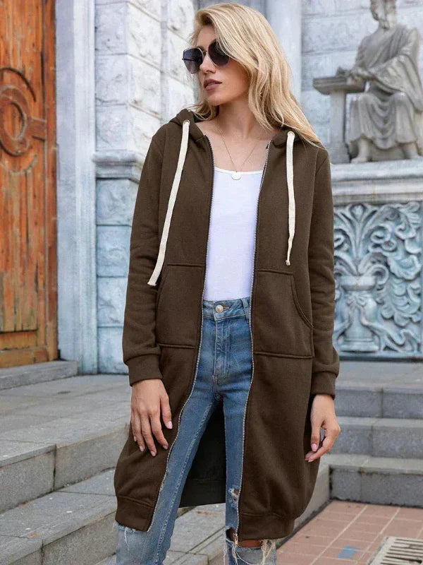 Jackora - Lange Kapuzenjacke mit weiter Passform