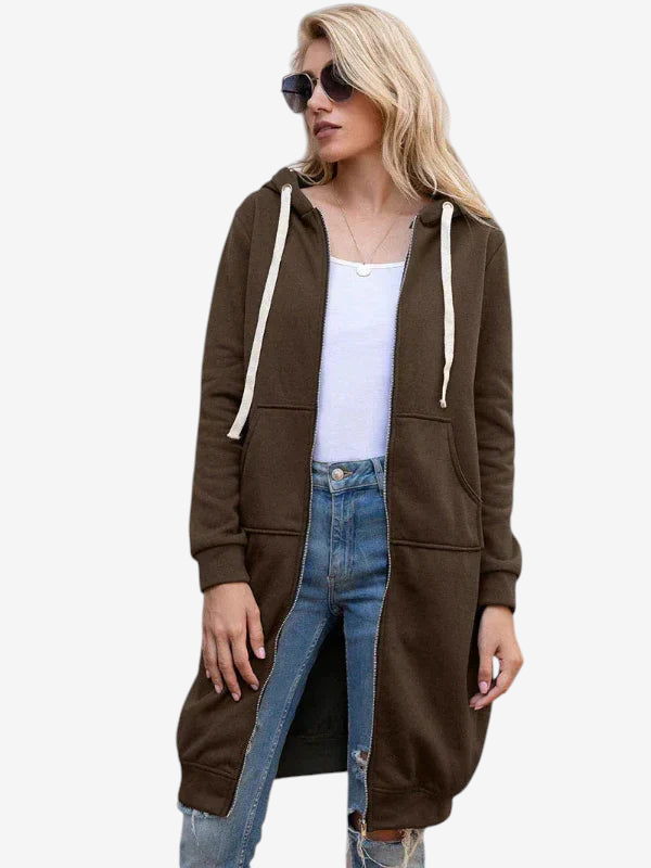 Jackora - Lange Kapuzenjacke mit weiter Passform