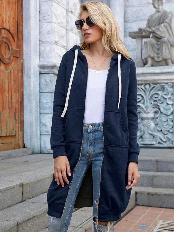 Jackora - Lange Kapuzenjacke mit weiter Passform