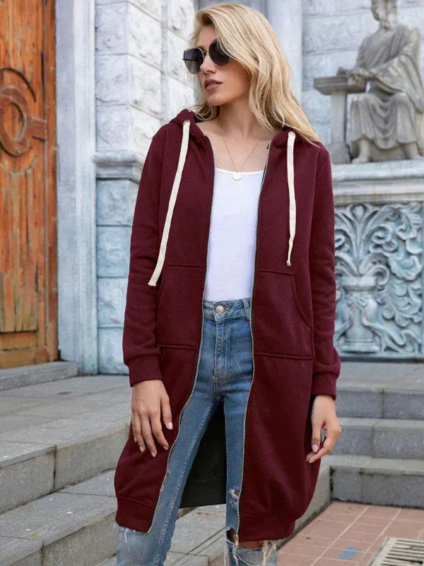 Jackora - Lange Kapuzenjacke mit weiter Passform
