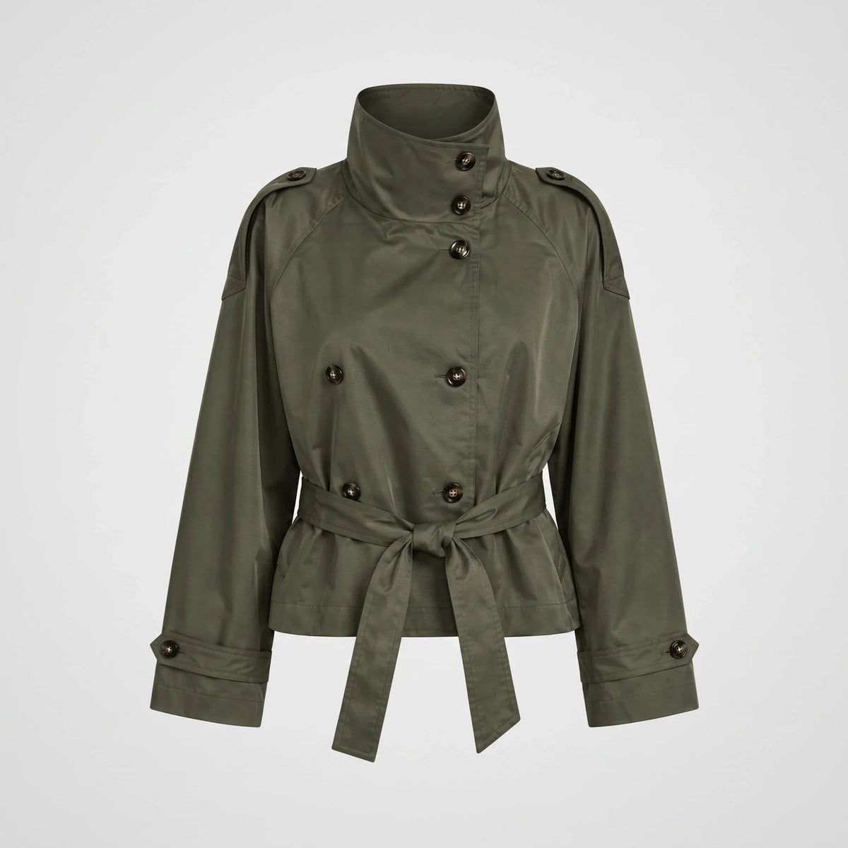 Trenchrex - Damen-Trenchcoat mit Doppelknopfverschluss und Bindegürtel