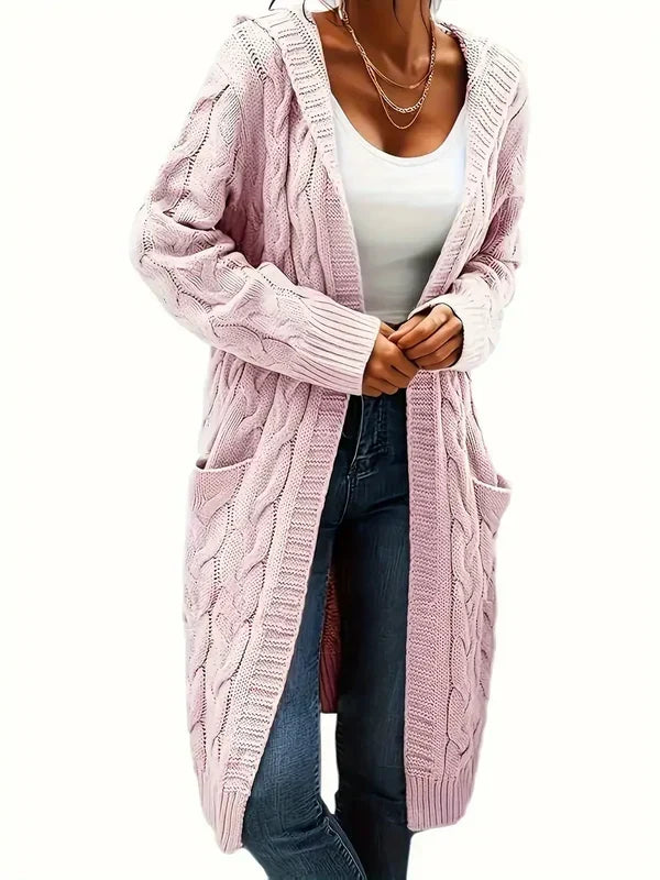 Stitchvest - Strickjacke ohne Kragen mit integrierter Tasche