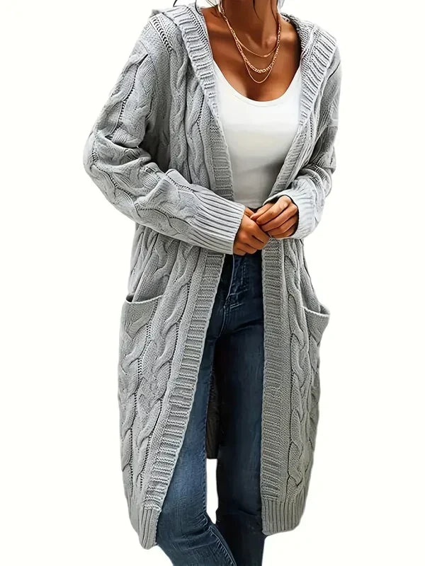 Stitchvest - Strickjacke ohne Kragen mit integrierter Tasche