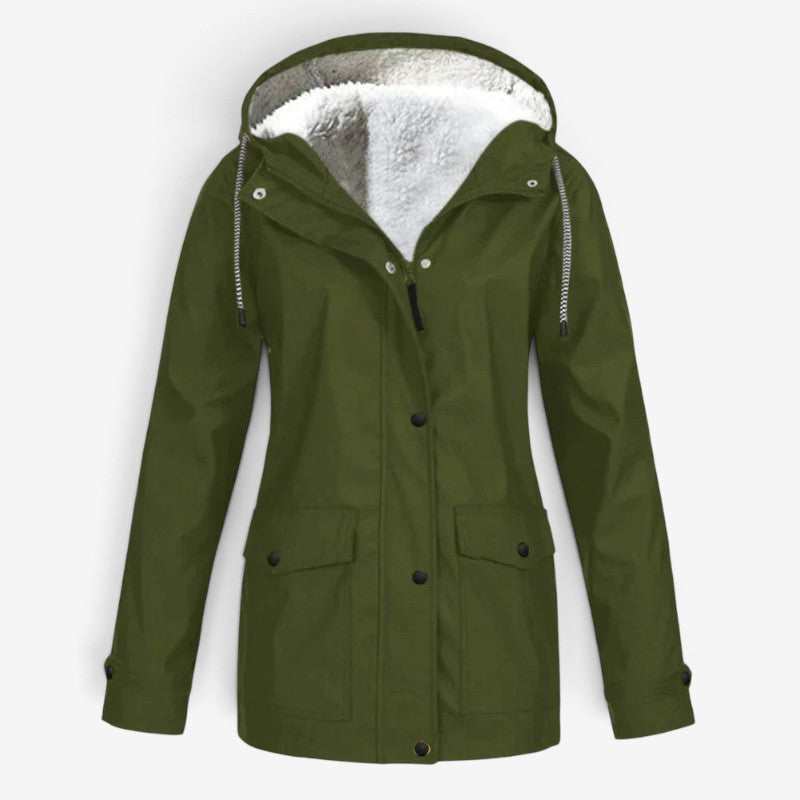 Rainlyn - Damenmantel mit Kapuze und wasserabweisendem Design