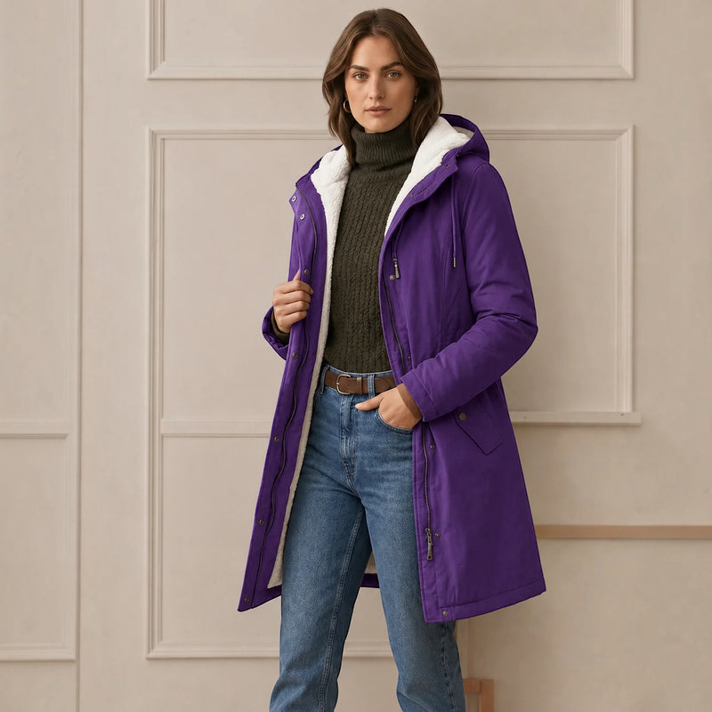 Fleecely - Parka mit Fleece-Futter und fester Kapuze