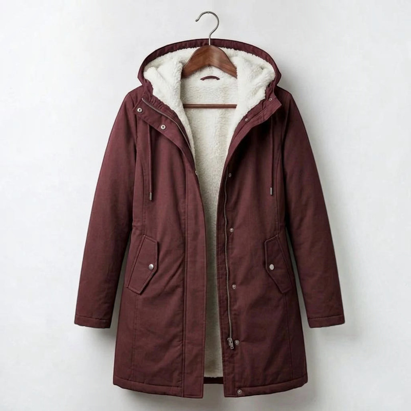 Fleecely - Parka mit Fleece-Futter und fester Kapuze