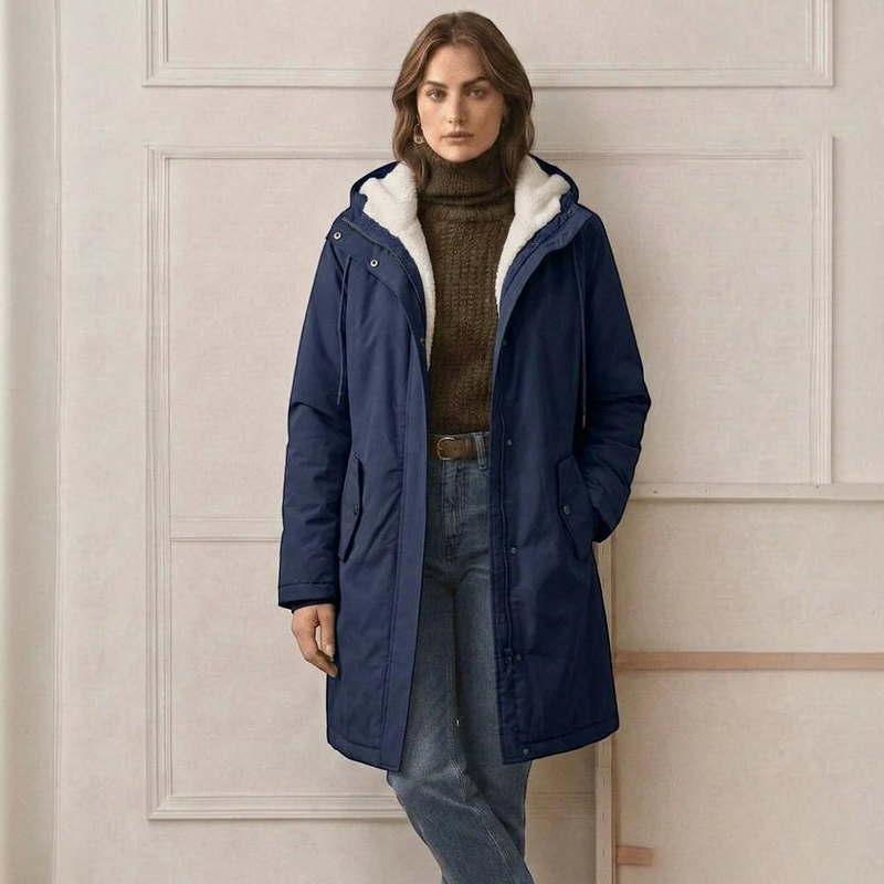 Fleecely - Parka mit Fleece-Futter und fester Kapuze