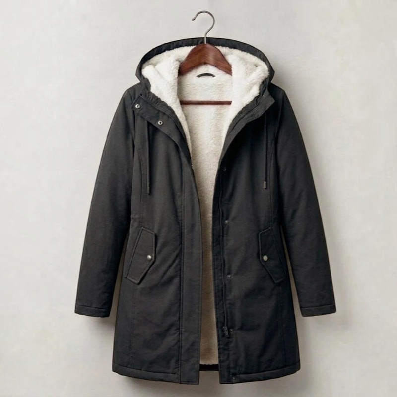 Fleecely - Parka mit Fleece-Futter und fester Kapuze