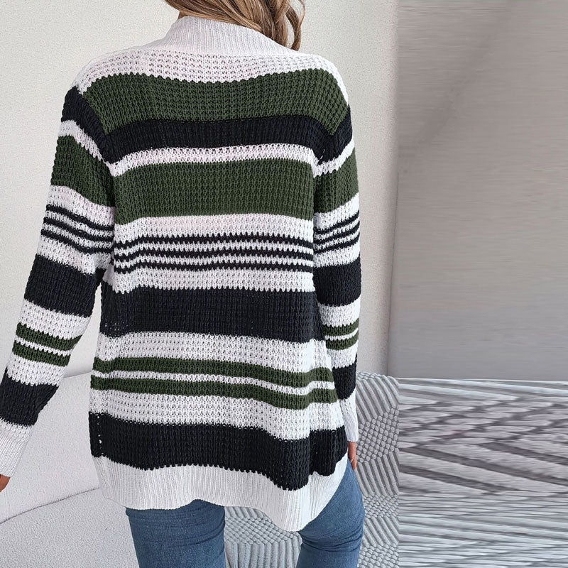 Trelina - Cardigan mit mehrfarbigem Streifenmuster