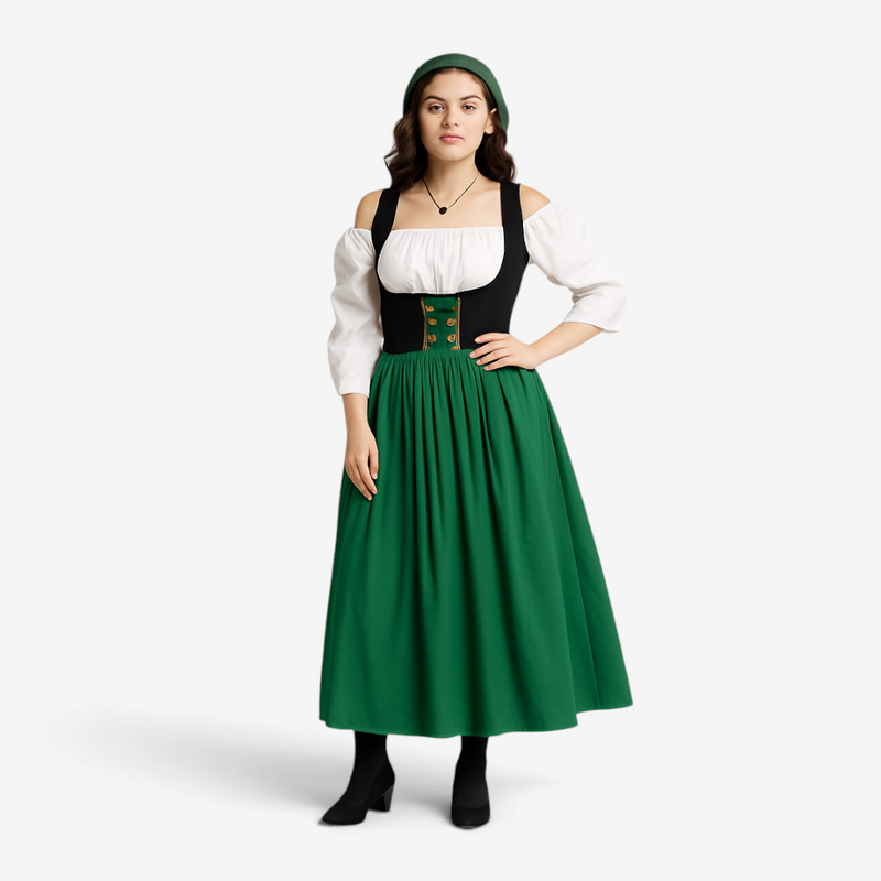 Bayerisches Damen-Dirndl mit integrierter Schürze
