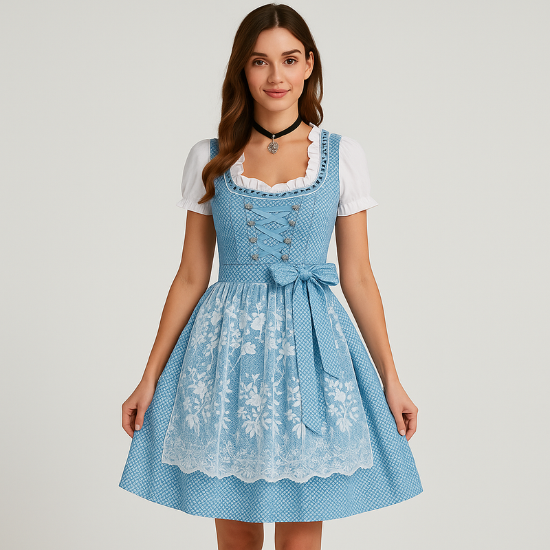 Bayerisches Damen-Dirndl mit Tupfen