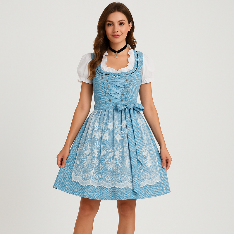 Bayerisches Damen-Dirndl mit Tupfen