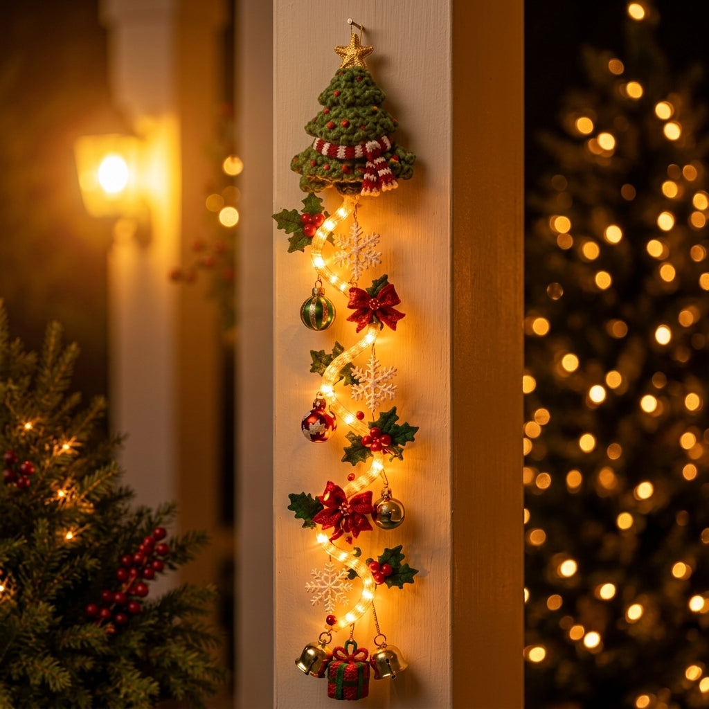 Festipend - LED-KerzhänFestiglow - Dekorative LED-Hängeleuchte für Weihnachtenger für festliche Dekoration