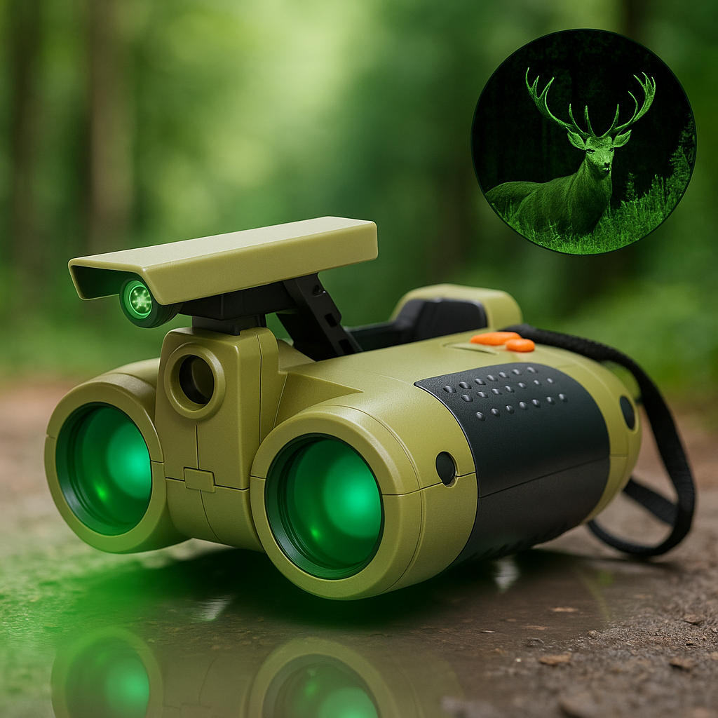 Fernglas | Nachtsichtfernglas für Kinder | 4x30 Vergrößerung | Robust und wasserdicht | NightRanger