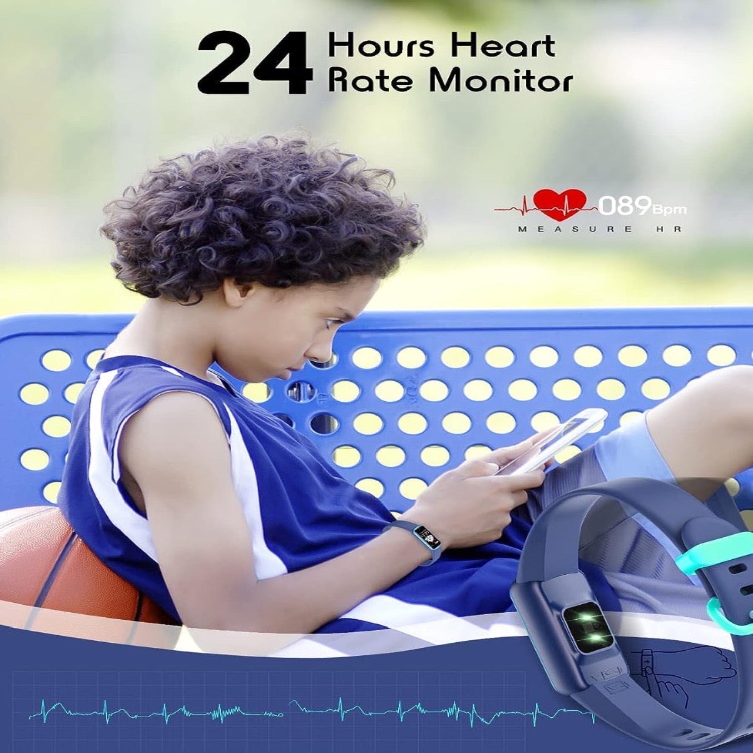 Fitnessuhr für Kinder Silikonarmband | Schrittzähler & Herzfrequenz | Bluetooth 4.0 | Activloop