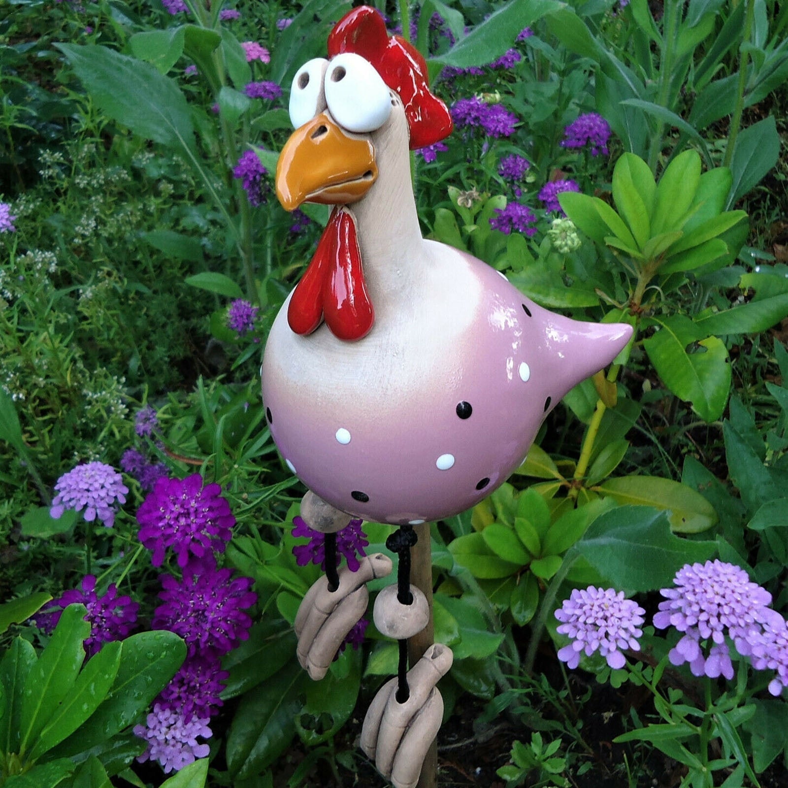 Garten Dekoration | Zaunfigur Huhn | Wetterfestes Humor Design | FenceFunky