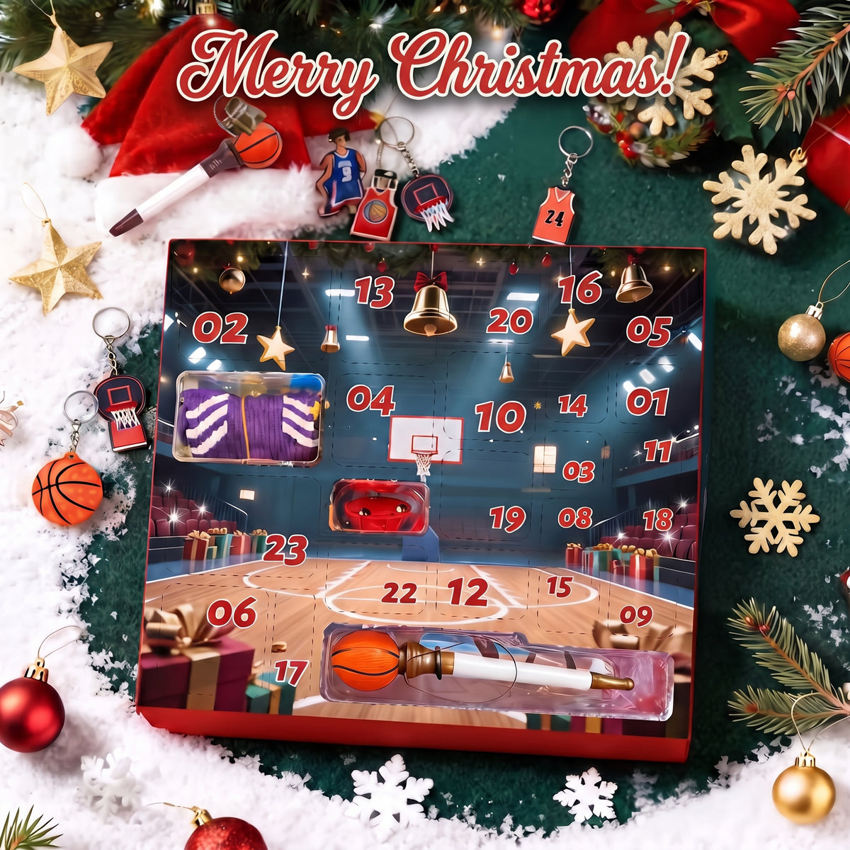 Dunkmas - Basketball-Adventskalender mit Zubehör