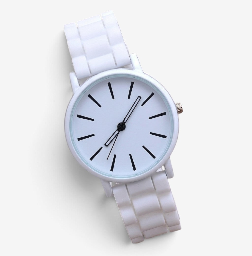 Dialvex - Armbanduhr mit minimalistischem Zifferblatt und Silikonarmband