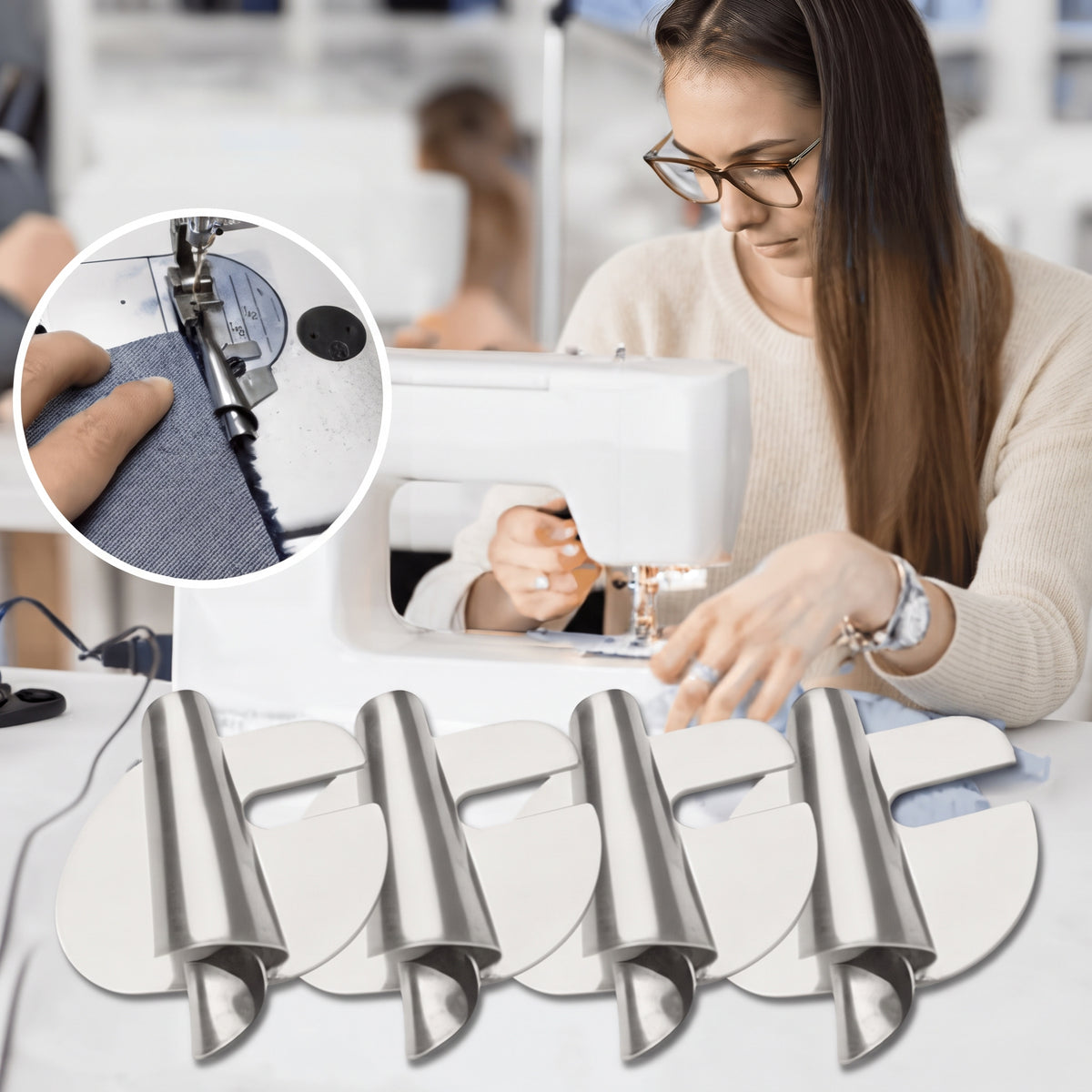 Stitchora - Saumfuß-Set für Nähmaschinen mit 8 Größen