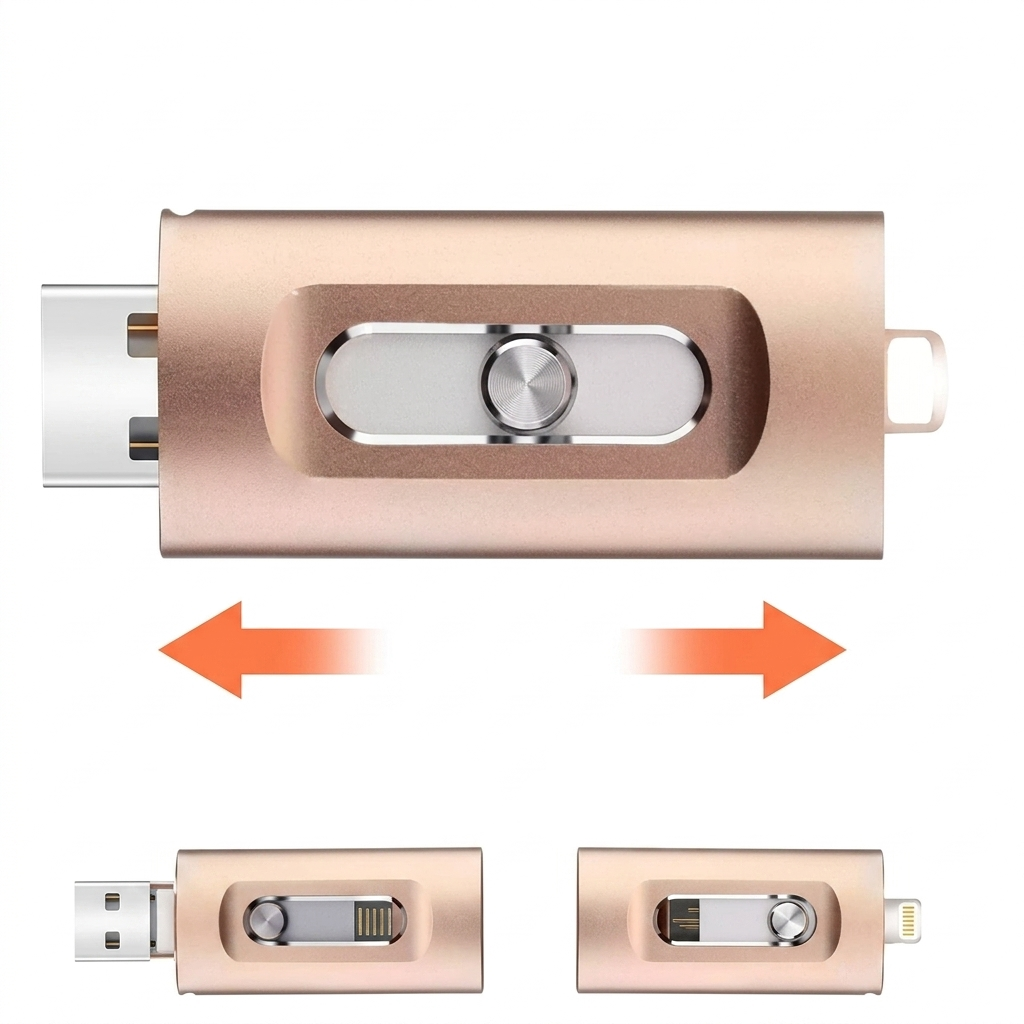 FlashLink – 3-in-1 USB-Stick für iPhone, Android & PC