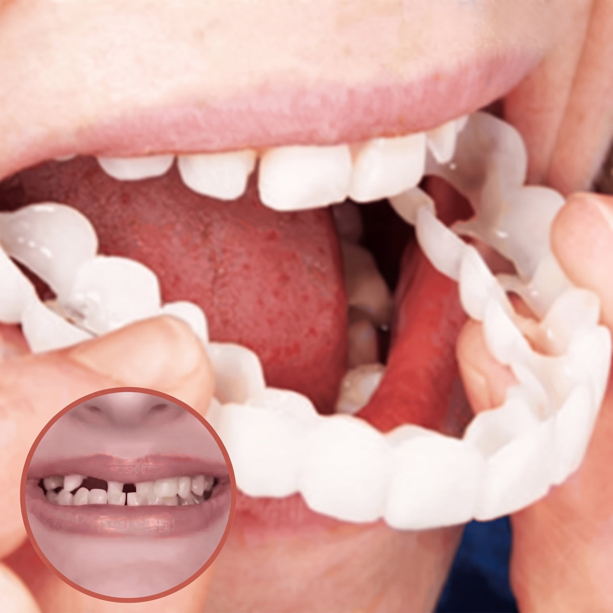 Smile - Flexibles Zahn-Cover für Ober- und Unterkiefer