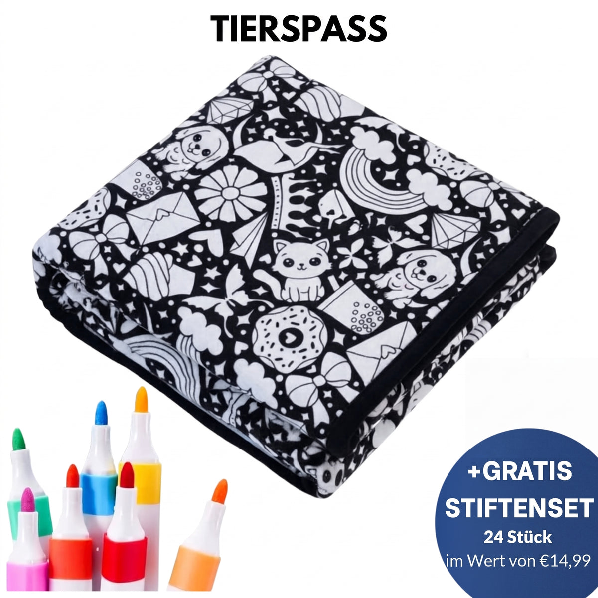 Colorcraft - Inkleurbare Decke mit Kreativen Mustern