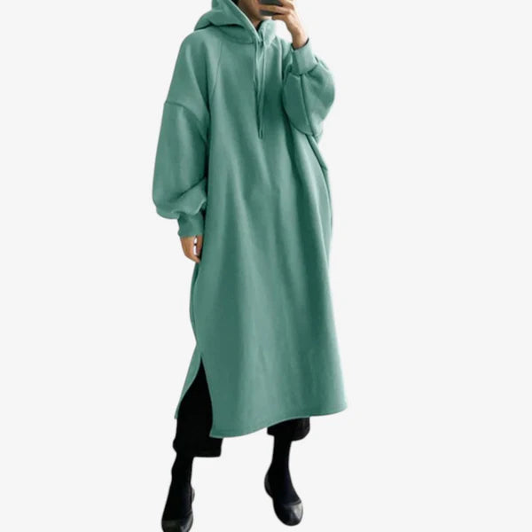 Manon – Langer Hoodie mit verstellbarem Kordelzug und lockerer Passform