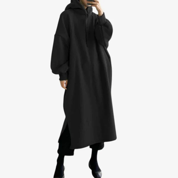 Manon – Langer Hoodie mit verstellbarem Kordelzug und lockerer Passform