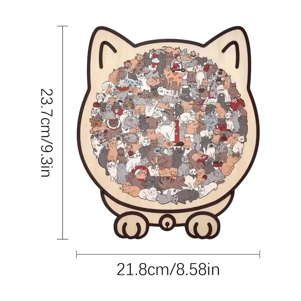 Puzzeline - Holzpuzzle in Katzenform mit 135 Teilen