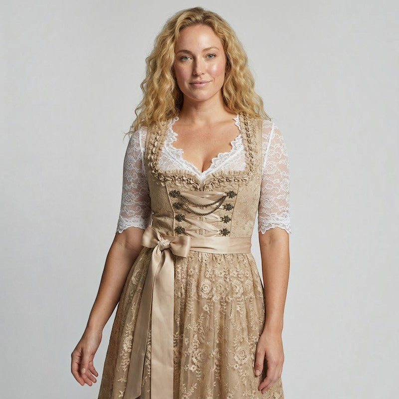 Damen-Dirndl mit dekorativer Schürze