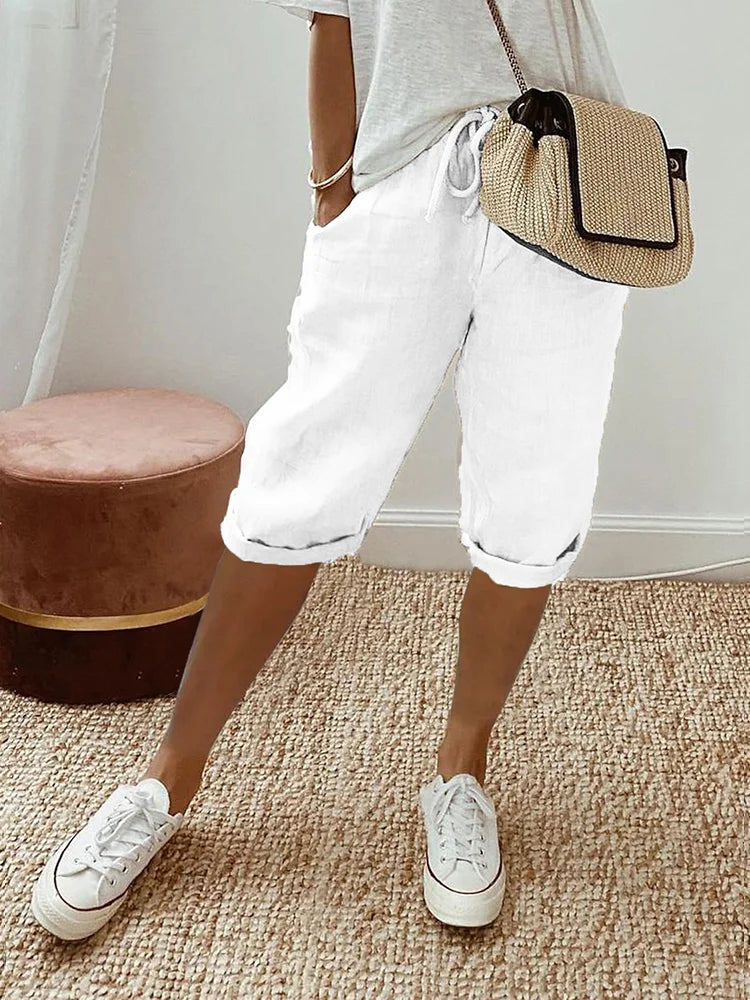 Airy - Damen-Sommershorts mit elastischem Bund und Taschen